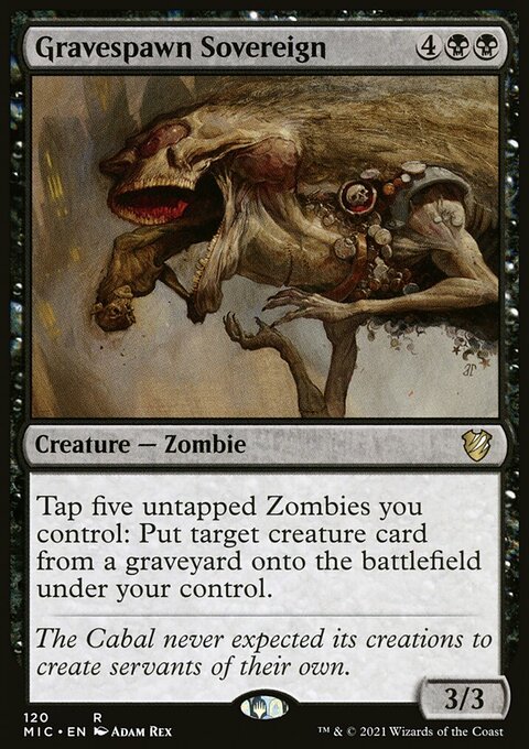 Gravespawn Sovereign, Midnight Hunt Commander #120, Magic: The Gathering card