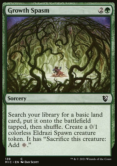 Growth Spasm, Midnight Hunt Commander #139, Magic: The Gathering card