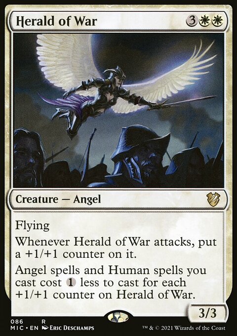 Herald of War, Midnight Hunt Commander #86, Magic: The Gathering card