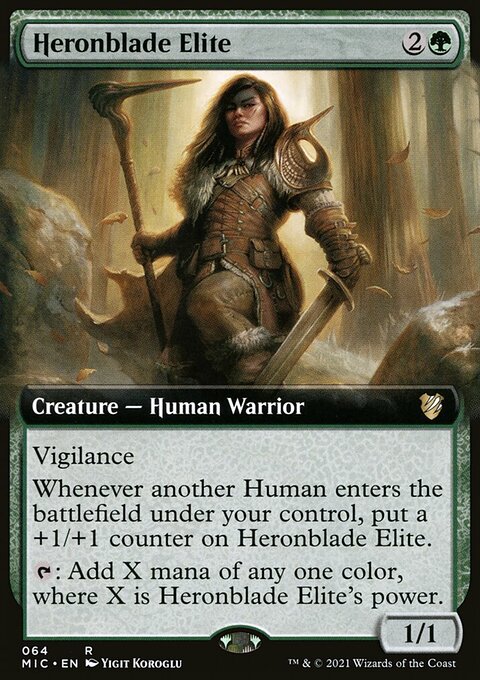 Heronblade Elite, Midnight Hunt Commander #64, Magic: The Gathering card