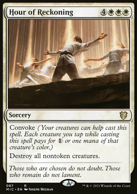 Hour of Reckoning, Midnight Hunt Commander #87, Magic: The Gathering card