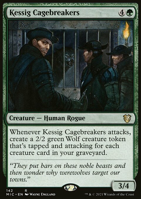 Kessig Cagebreakers, Midnight Hunt Commander #142, Magic: The Gathering card