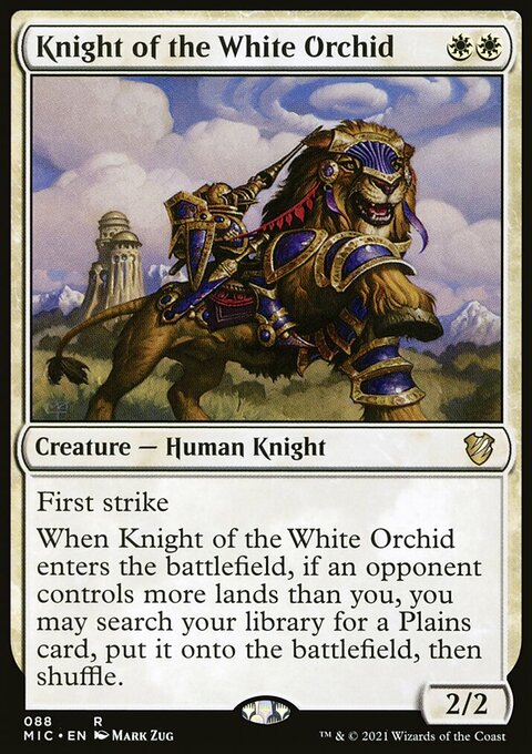 Knight of the White Orchid, Midnight Hunt Commander #88, Magic: The Gathering card