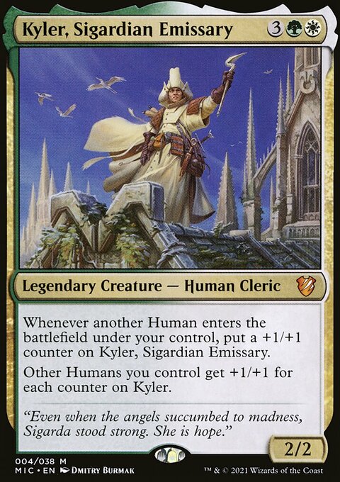 Kyler, Sigardian Emissary, Midnight Hunt Commander #4, Magic: The Gathering card