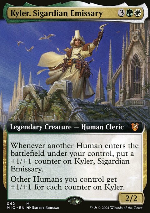 Kyler, Sigardian Emissary, Midnight Hunt Commander #42, Magic: The Gathering card