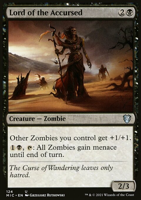 Lord of the Accursed, Midnight Hunt Commander #124, Magic: The Gathering card
