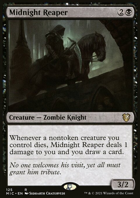 Midnight Reaper, Midnight Hunt Commander #125, Magic: The Gathering card