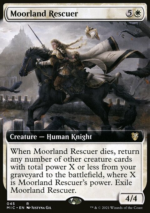 Moorland Rescuer, Midnight Hunt Commander #45, Magic: The Gathering card