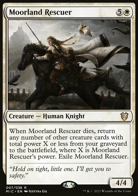 Moorland Rescuer, Midnight Hunt Commander #7, Magic: The Gathering card