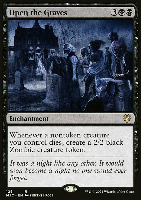 Open the Graves, Midnight Hunt Commander #126, Magic: The Gathering card