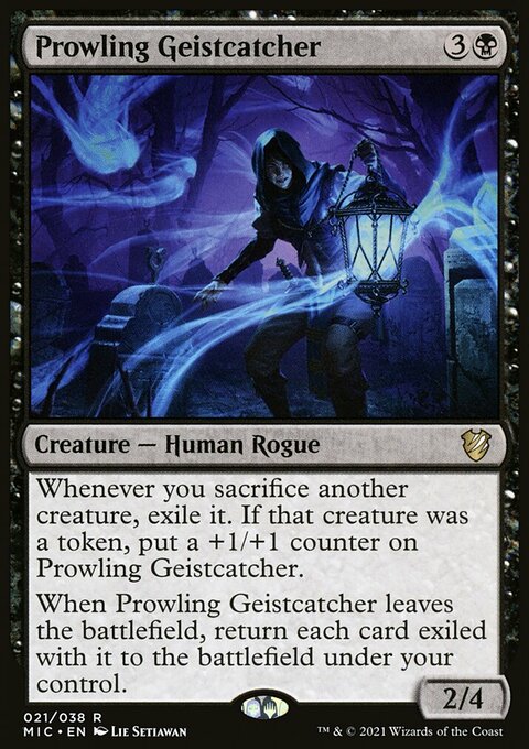 Prowling Geistcatcher, Midnight Hunt Commander #21, Magic: The Gathering card