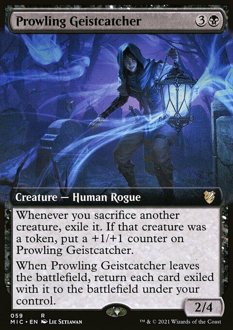Prowling Geistcatcher, Midnight Hunt Commander #59, Magic: The Gathering card