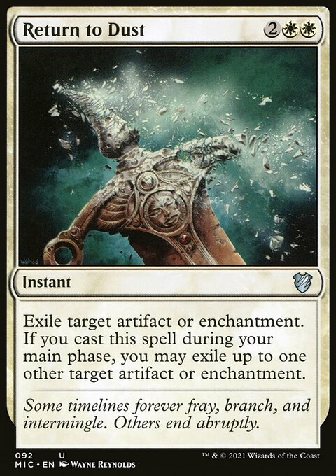 Return to Dust, Midnight Hunt Commander #92, Magic: The Gathering card