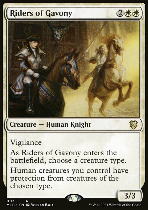 Riders of Gavony, Midnight Hunt Commander #93, Magic: The Gathering card