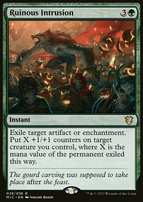 Ruinous Intrusion, Midnight Hunt Commander #28, Magic: The Gathering card