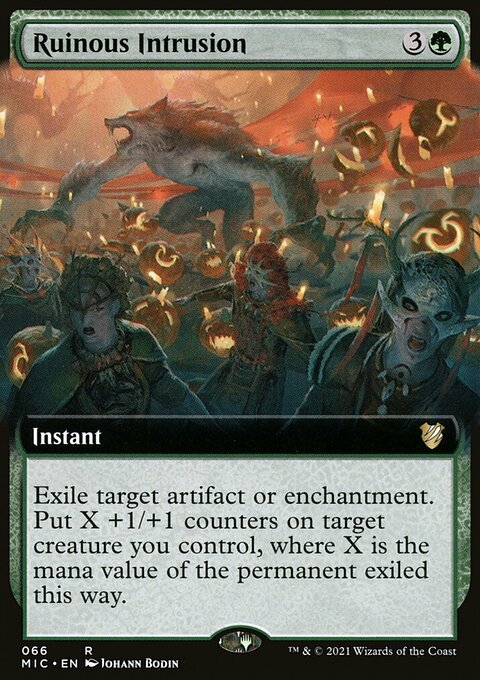 Ruinous Intrusion, Midnight Hunt Commander #66, Magic: The Gathering card