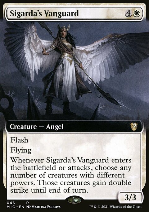 Sigarda's Vanguard, Midnight Hunt Commander #46, Magic: The Gathering card