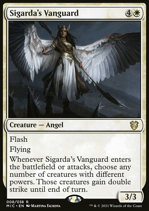 Sigarda's Vanguard, Midnight Hunt Commander #8, Magic: The Gathering card