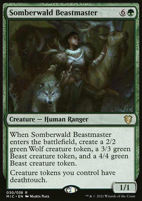 Somberwald Beastmaster, Midnight Hunt Commander #30, Magic: The Gathering card