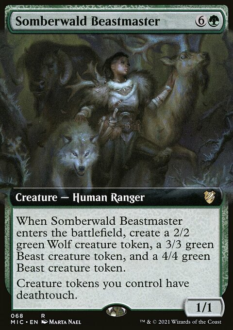 Somberwald Beastmaster, Midnight Hunt Commander #68, Magic: The Gathering card