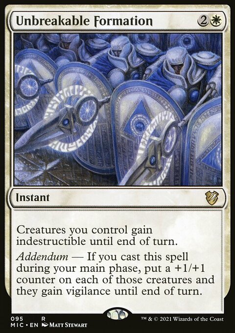 Unbreakable Formation, Midnight Hunt Commander #95, Magic: The Gathering card