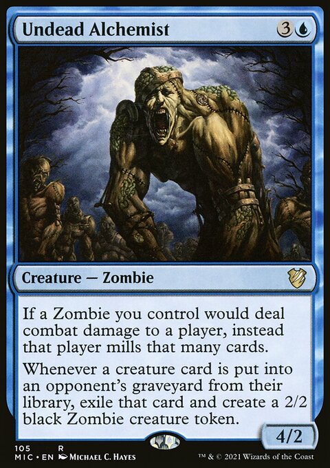 Undead Alchemist, Midnight Hunt Commander #105, Magic: The Gathering card