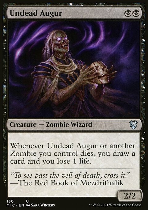Undead Augur, Midnight Hunt Commander #130, Magic: The Gathering card
