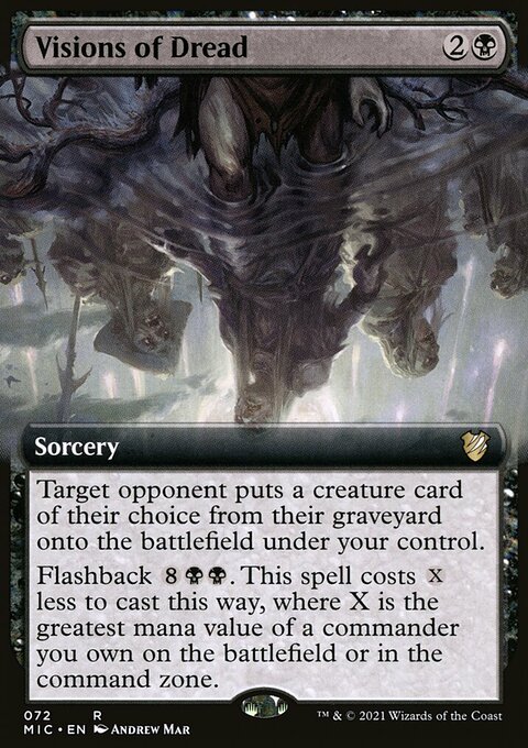 Visions of Dread, Midnight Hunt Commander #72, Magic: The Gathering card