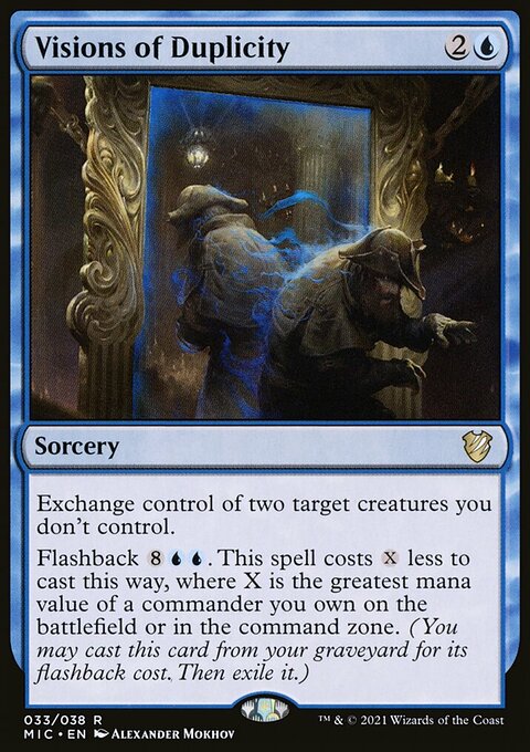 Visions of Duplicity, Midnight Hunt Commander #33, Magic: The Gathering card