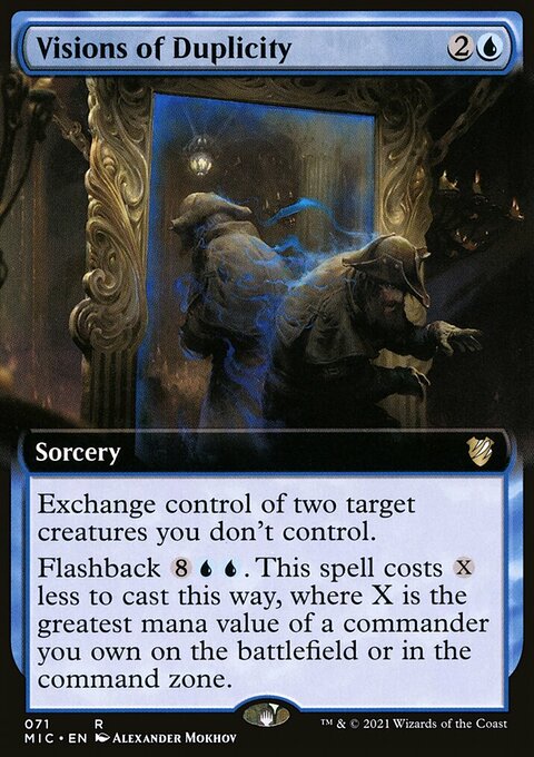 Visions of Duplicity, Midnight Hunt Commander #71, Magic: The Gathering card