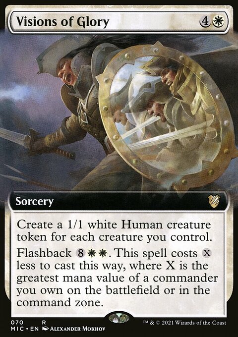 Visions of Glory, Midnight Hunt Commander #70, Magic: The Gathering card