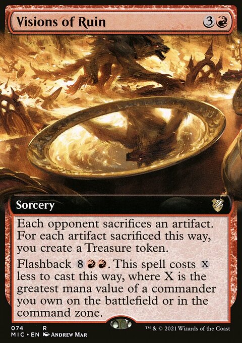 Visions of Ruin, Midnight Hunt Commander #74, Magic: The Gathering card