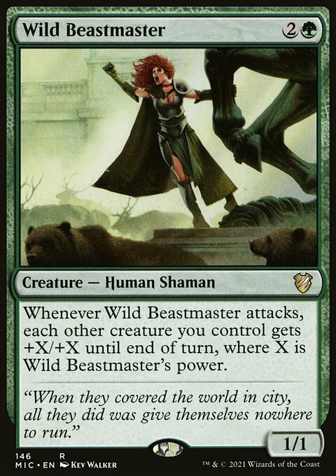 Wild Beastmaster, Midnight Hunt Commander #146, Magic: The Gathering card