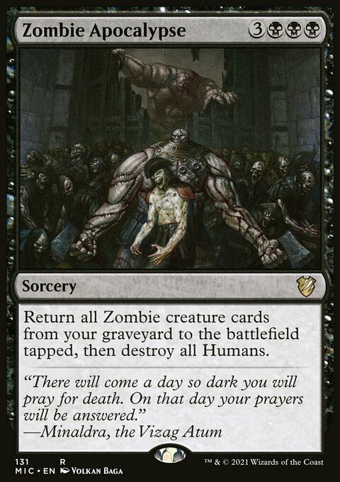 Zombie Apocalypse, Midnight Hunt Commander #131, Magic: The Gathering card
