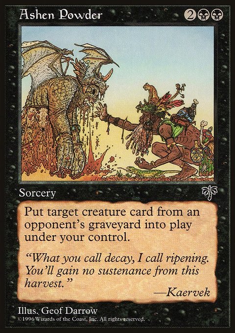 Ashen Powder, Mirage #104, Magic: The Gathering card