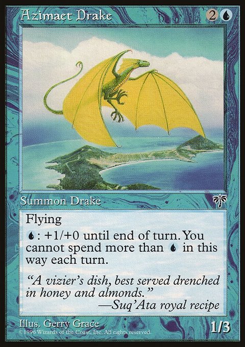 Azimaet Drake, Mirage #53, Magic: The Gathering card