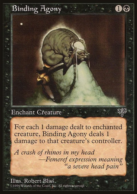Binding Agony, Mirage #106, Magic: The Gathering card