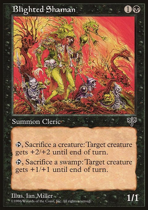 Blighted Shaman, Mirage #107, Magic: The Gathering card