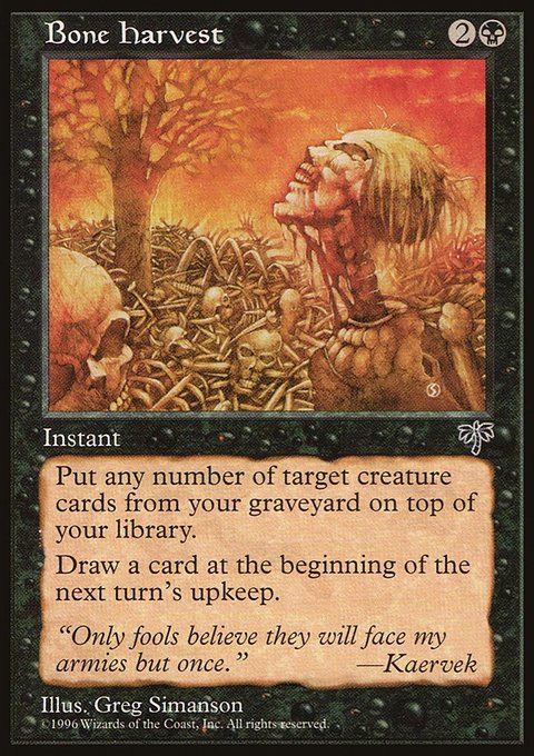 Bone Harvest, Mirage #108, Magic: The Gathering card