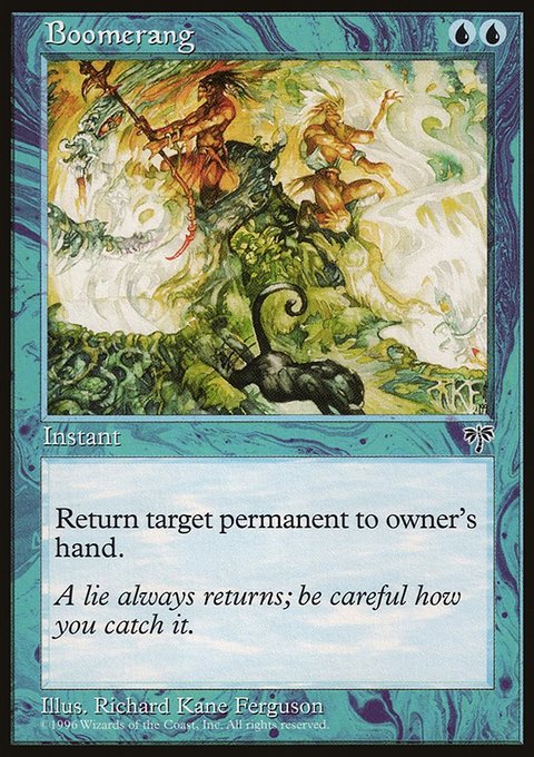 Boomerang, Mirage #56, Magic: The Gathering card