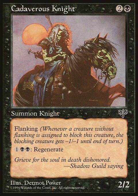 Cadaverous Knight, Mirage #110, Magic: The Gathering card
