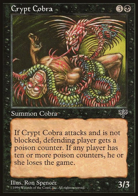 Crypt Cobra, Mirage #114, Magic: The Gathering card