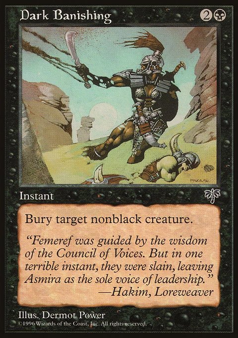 Dark Banishing, Mirage #115, Magic: The Gathering card