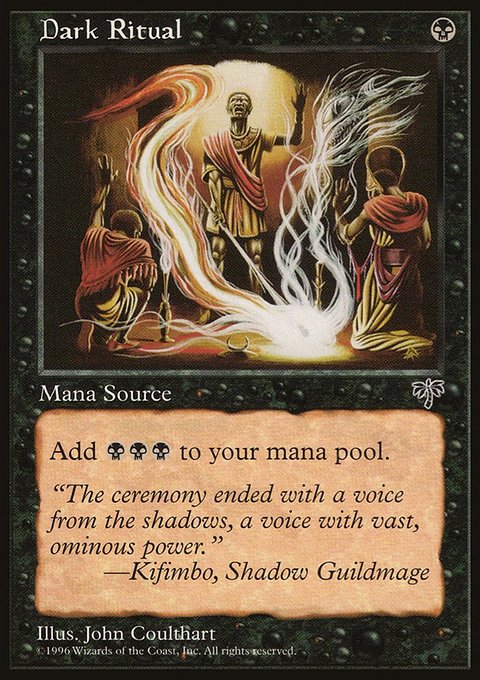 Dark Ritual, Mirage #116, Magic: The Gathering card
