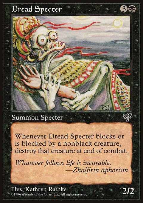Dread Specter, Mirage #119, Magic: The Gathering card