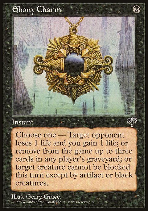 Ebony Charm, Mirage #120, Magic: The Gathering card