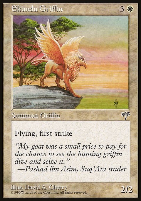 Ekundu Griffin, Mirage #13, Magic: The Gathering card