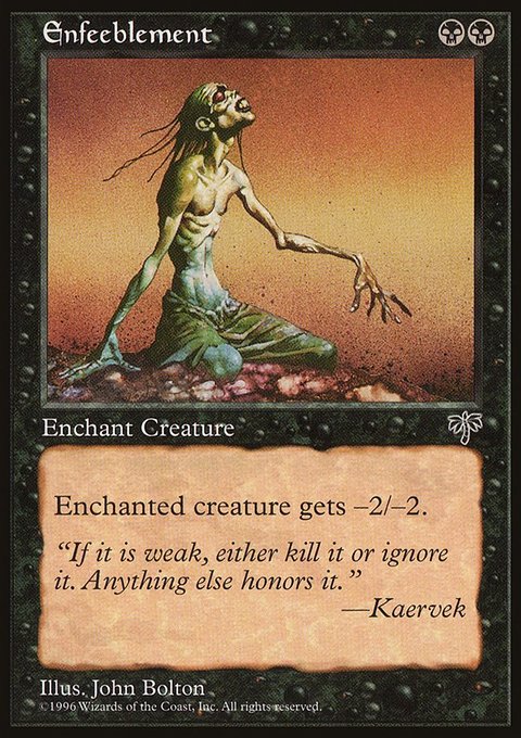 Enfeeblement, Mirage #121, Magic: The Gathering card