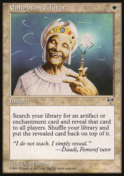 Enlightened Tutor, Mirage #14, Magic: The Gathering card