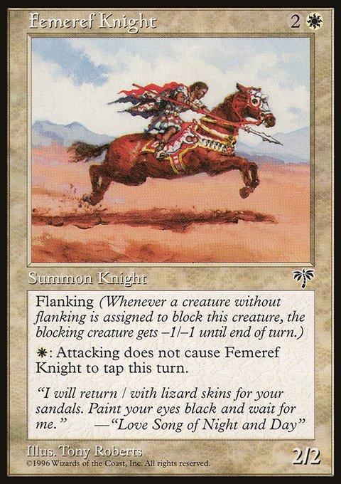 Femeref Knight, Mirage #18, Magic: The Gathering card